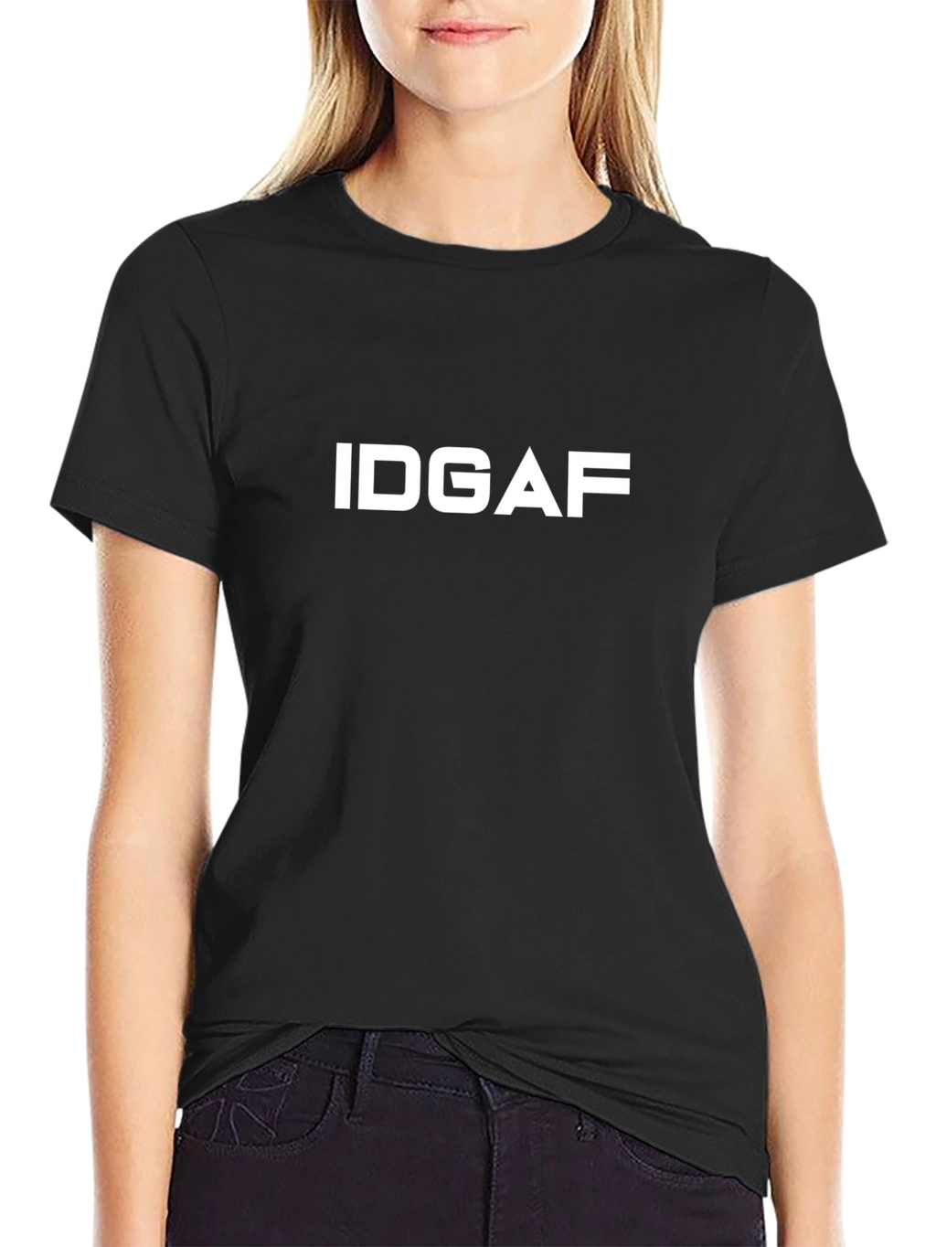IDGAF Black T-Shirt - Bold Statement Tee