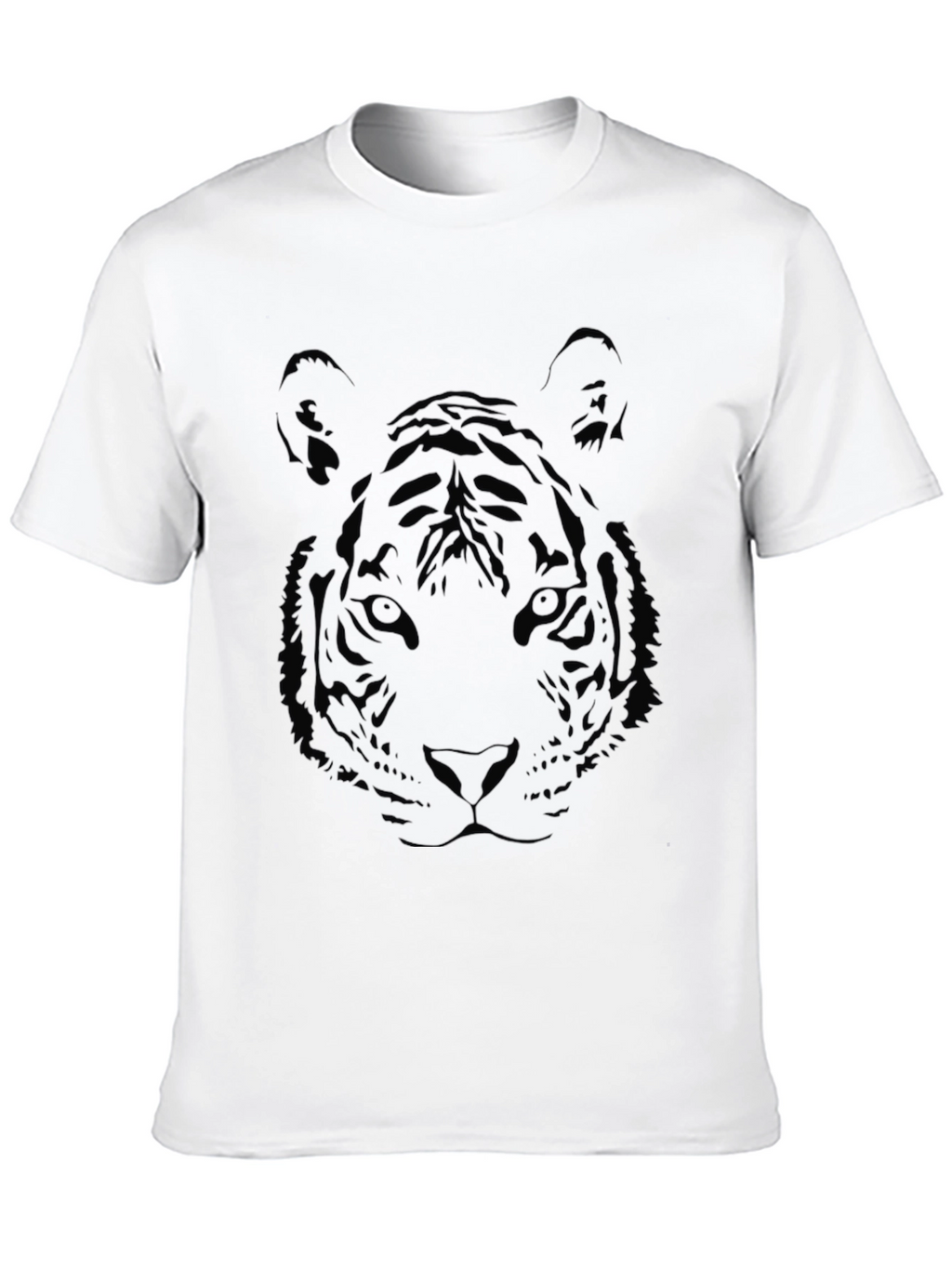 Black Tiger Graphic Print T-Shirt