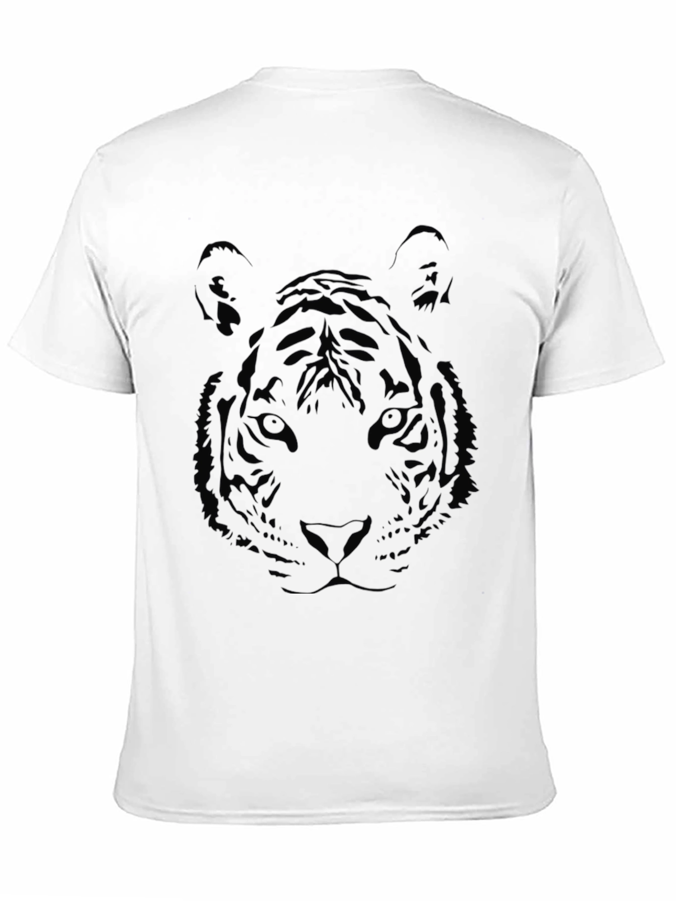 Black Tiger Graphic Print T-Shirt