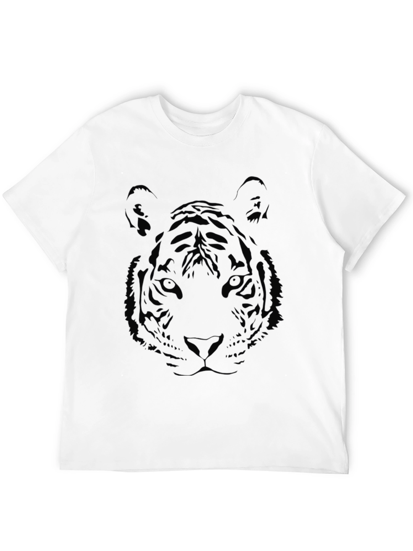 Black Tiger Graphic Print T-Shirt