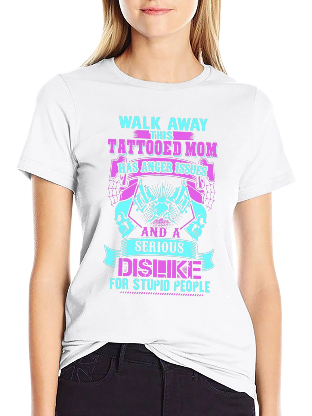 Tattooed Mom T-Shirt - Anger Issues Serious Dislike