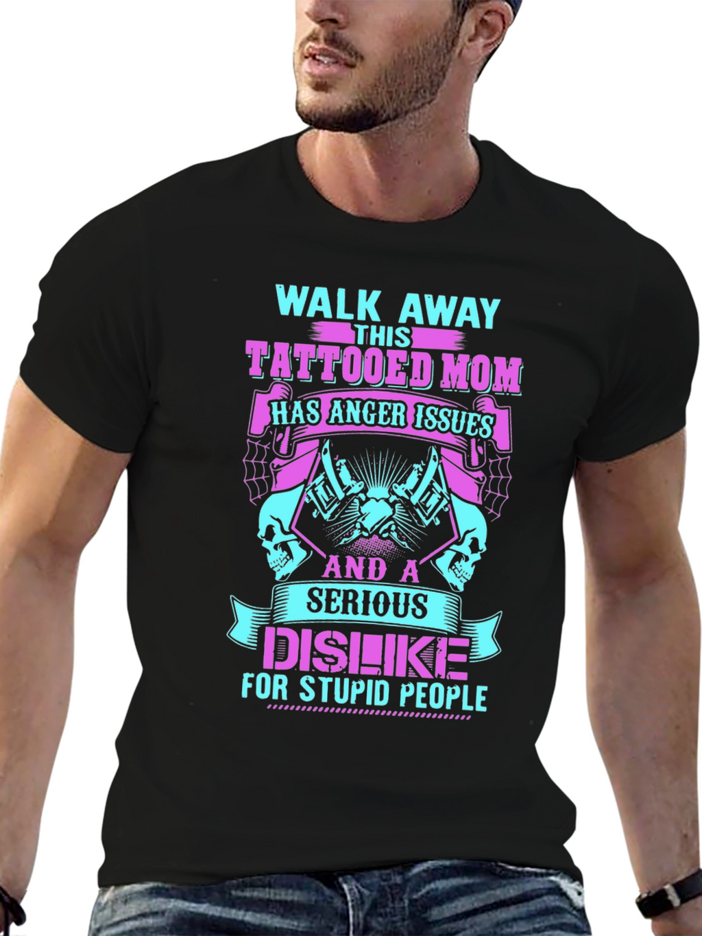 Tattooed Mom T-Shirt - Anger Issues Serious Dislike