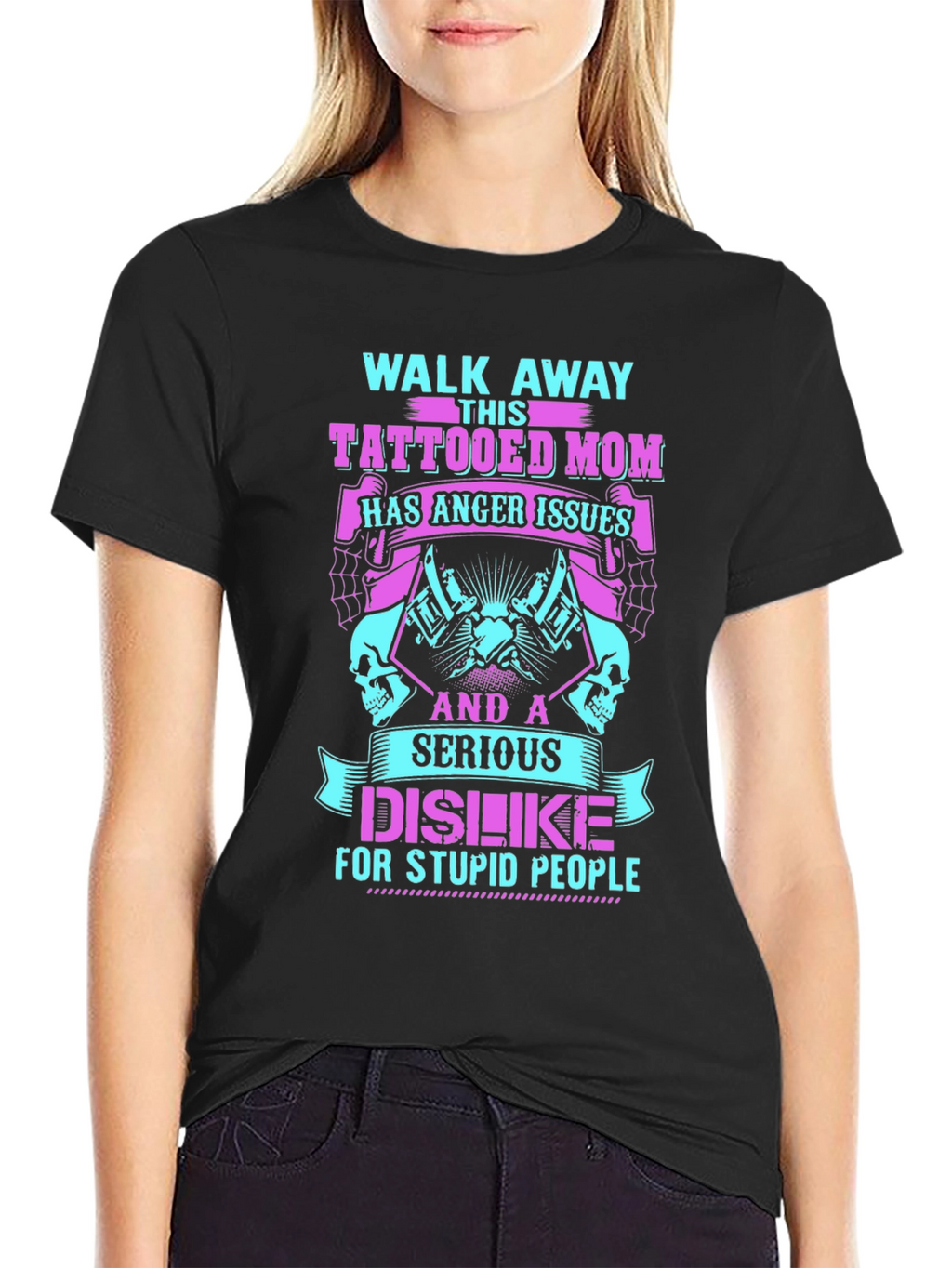 Tattooed Mom T-Shirt - Anger Issues Serious Dislike