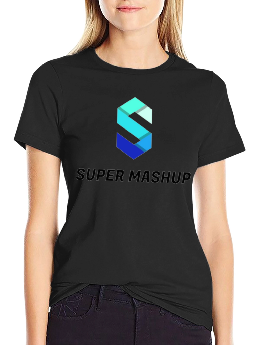 Super Mashup Black Graphic Tee