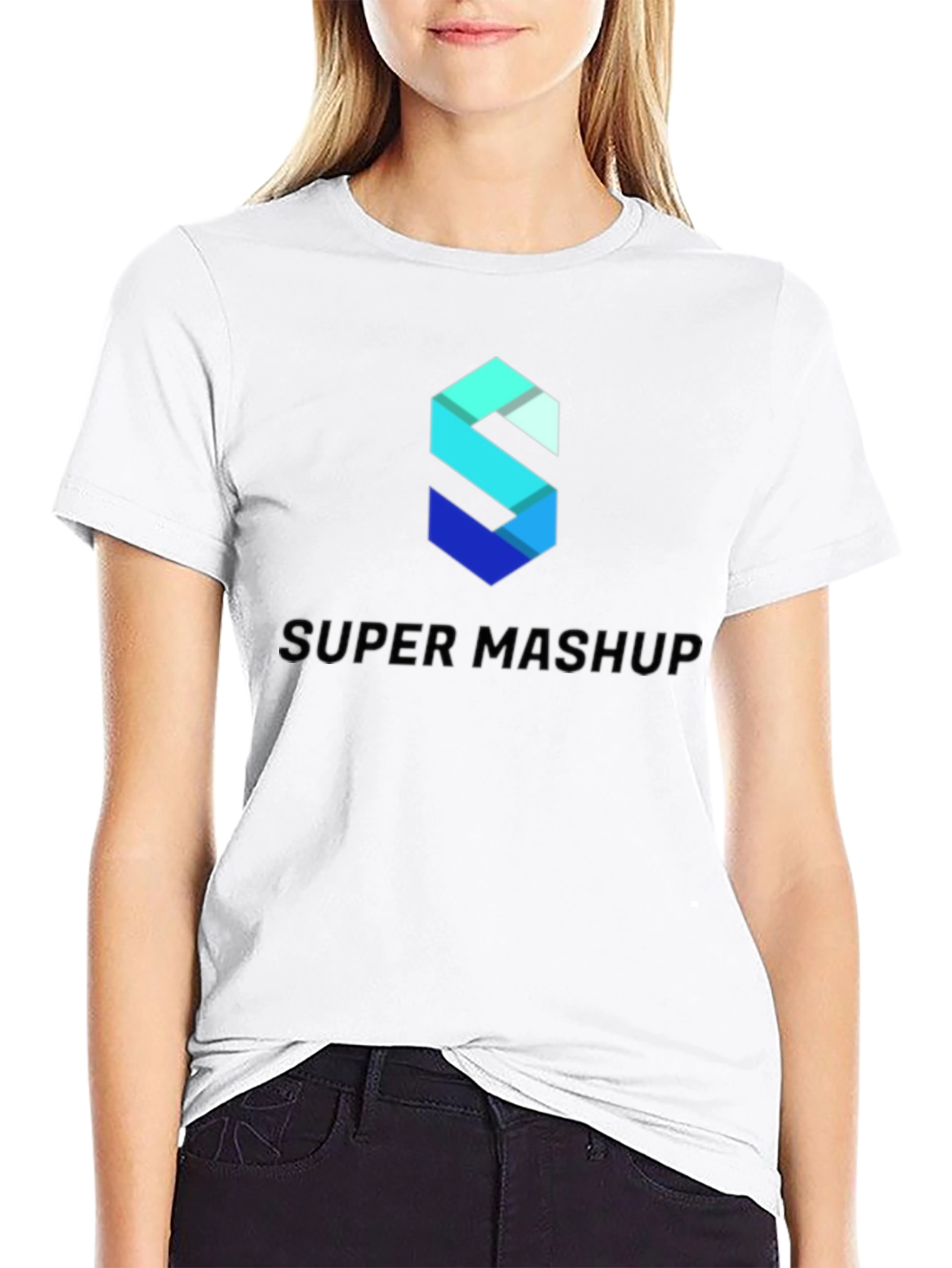Super Mashup Black Graphic Tee
