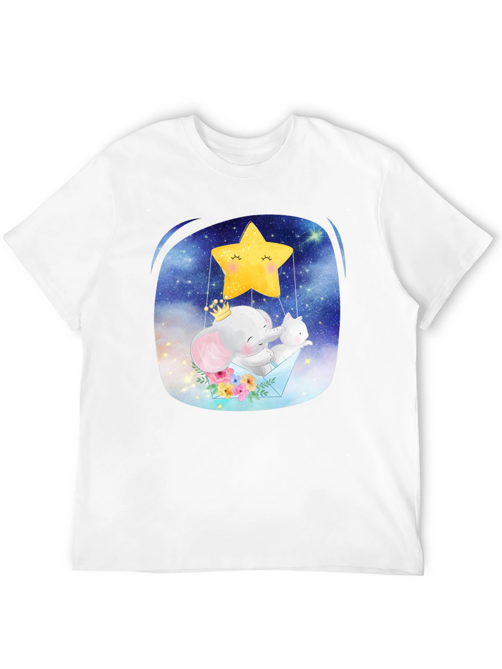 Cute Elephant & Star T-Shirt