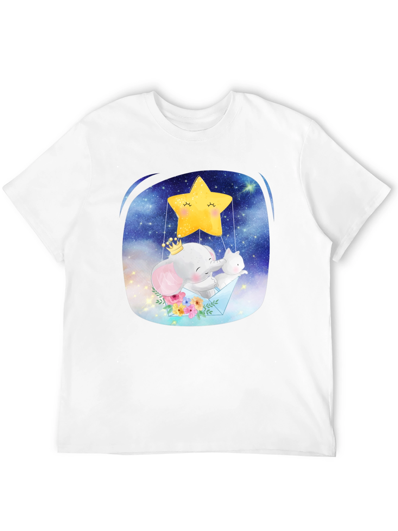 Cute Elephant & Star T-Shirt