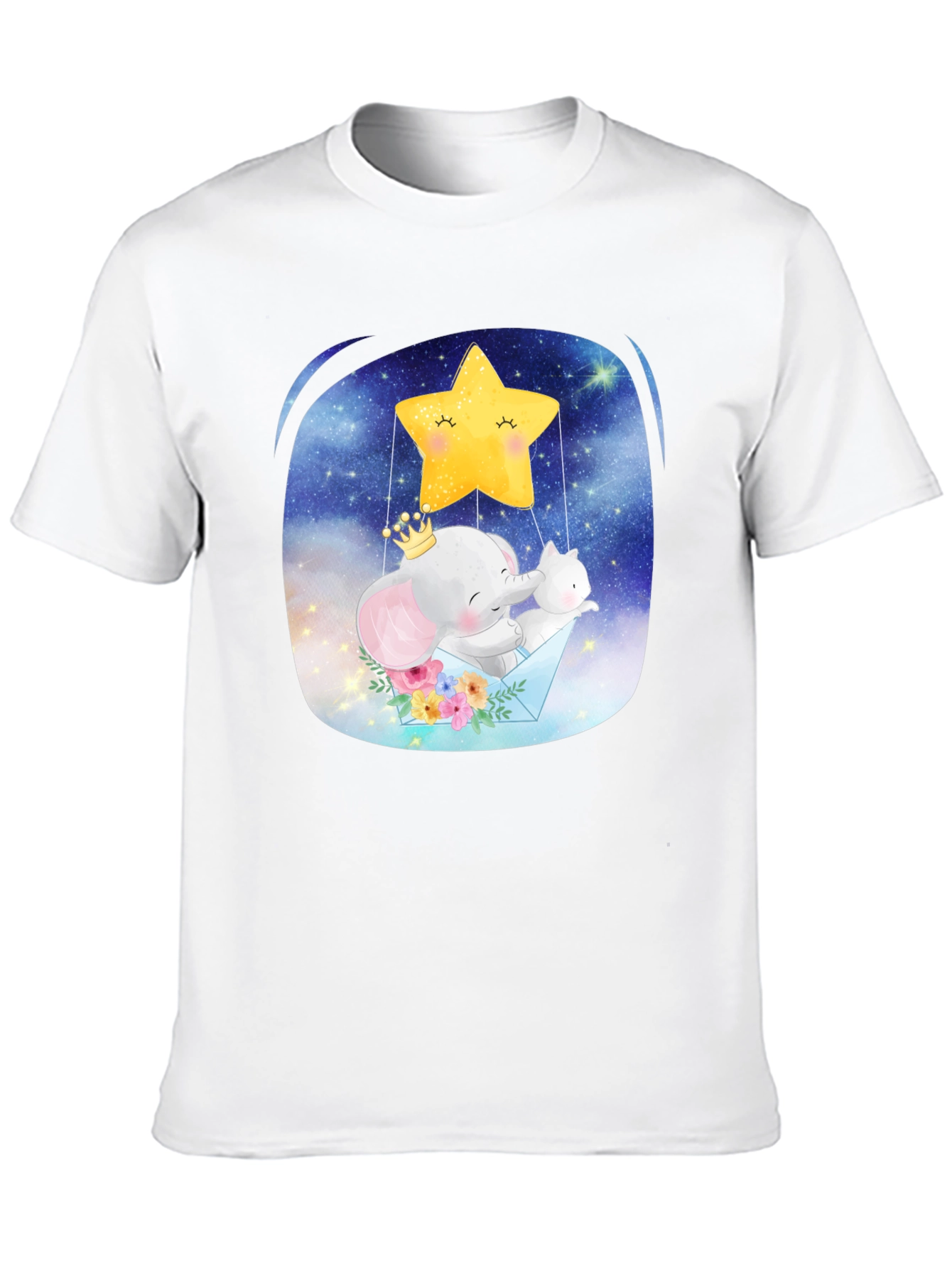 Cute Elephant & Star T-Shirt