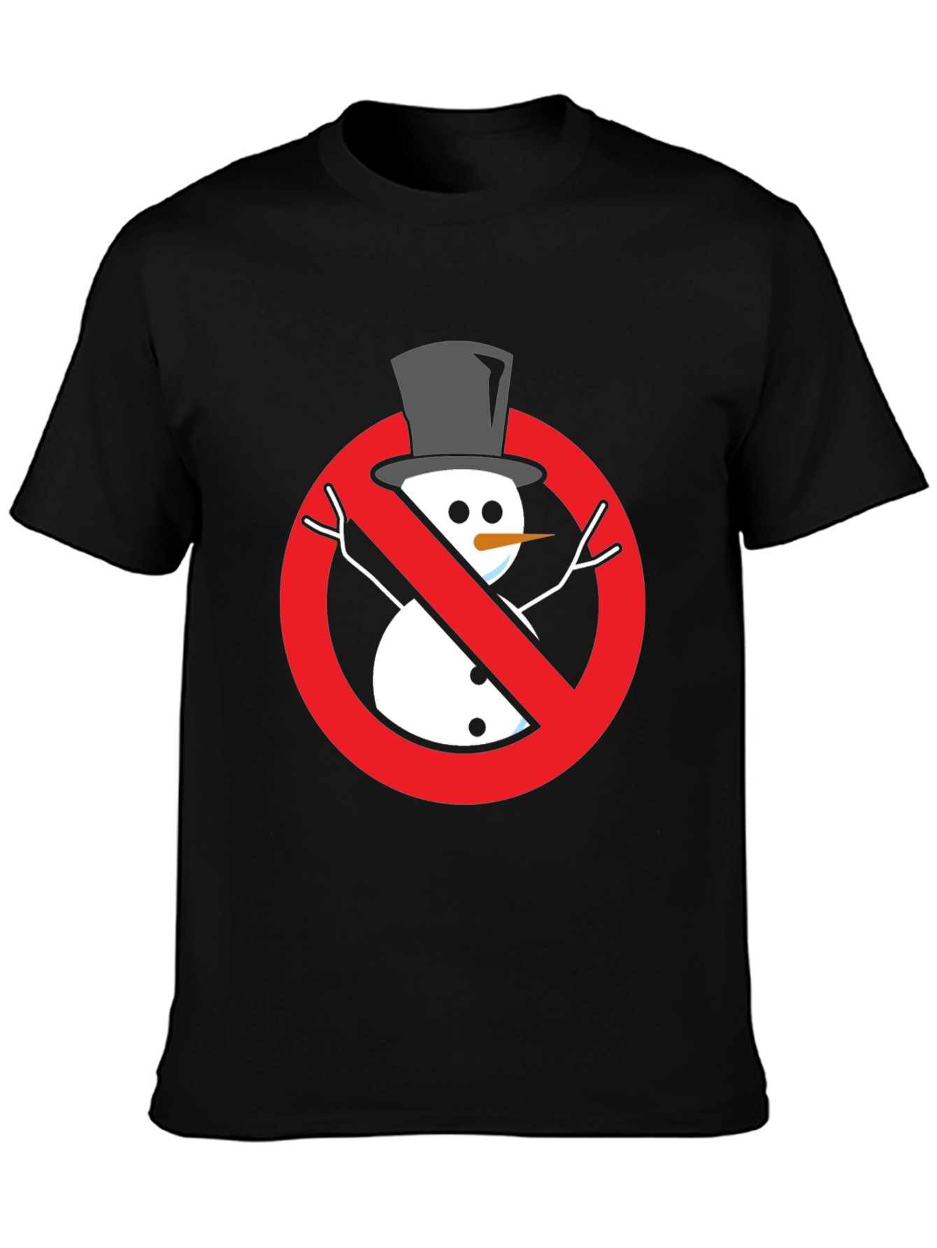 Anti-Snowman Graphic Tee - Novelty Holiday Humor Shirt