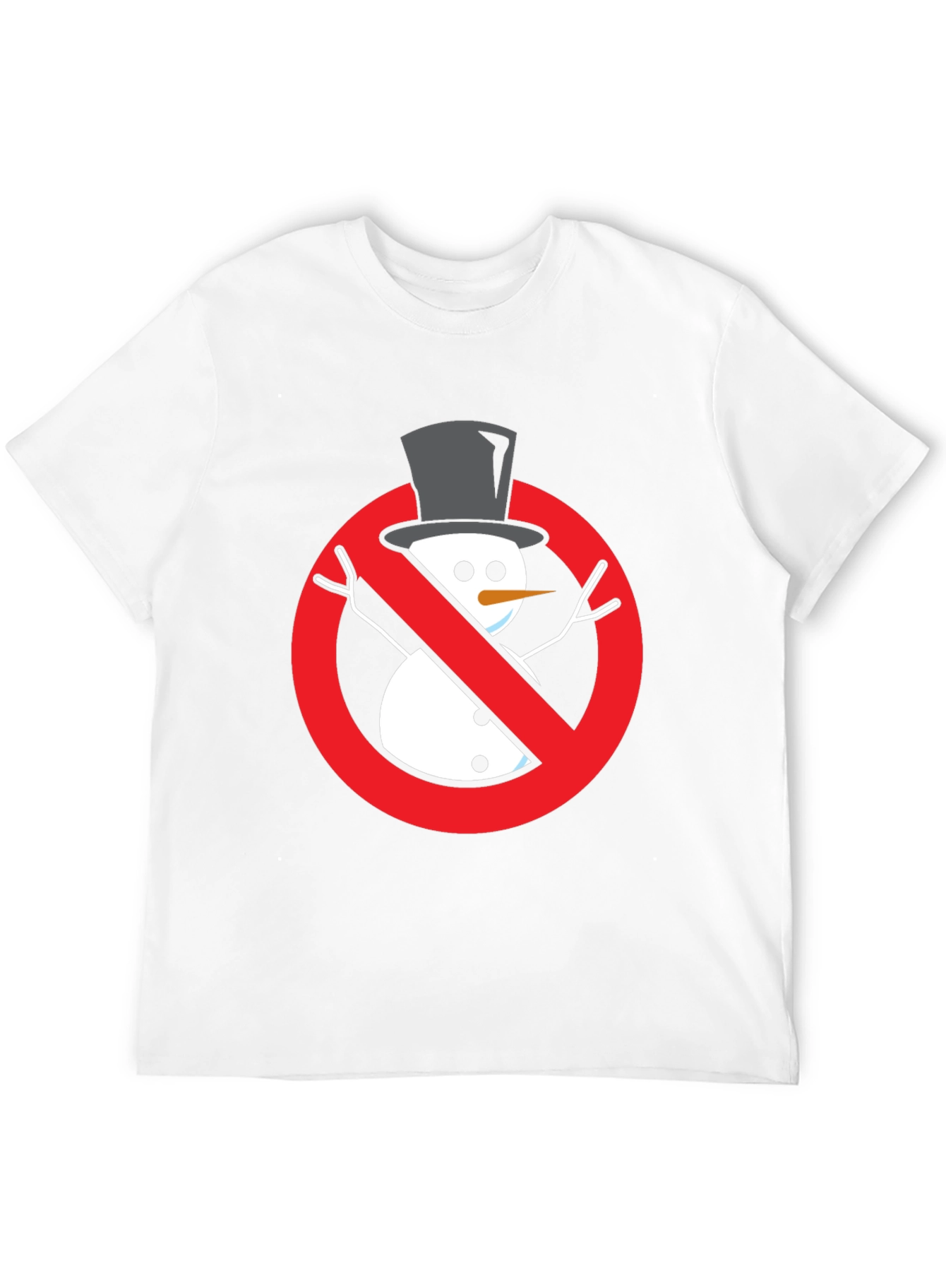 Anti-Snowman Graphic Tee - Novelty Holiday Humor Shirt