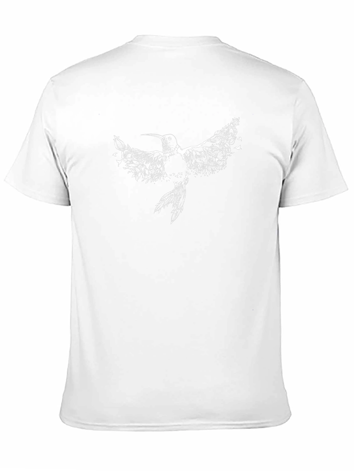 Hummingbird Graphic Print Black T-Shirt