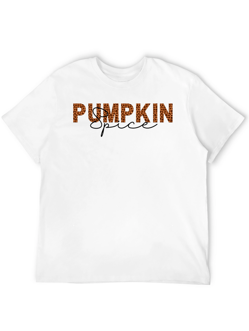 Pumpkin Spice Giraffe Print T-Shirt