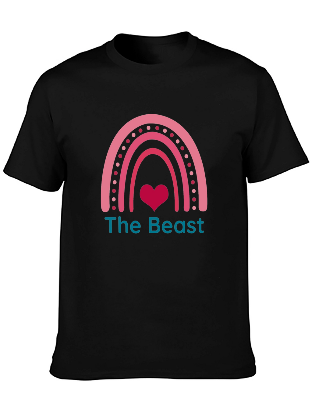 The Beast Valentine T-Shirt - Heart Rainbow Design
