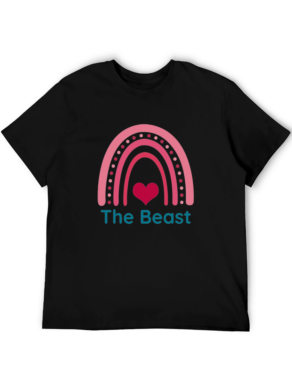 The Beast Valentine T-Shirt - Heart Rainbow Design