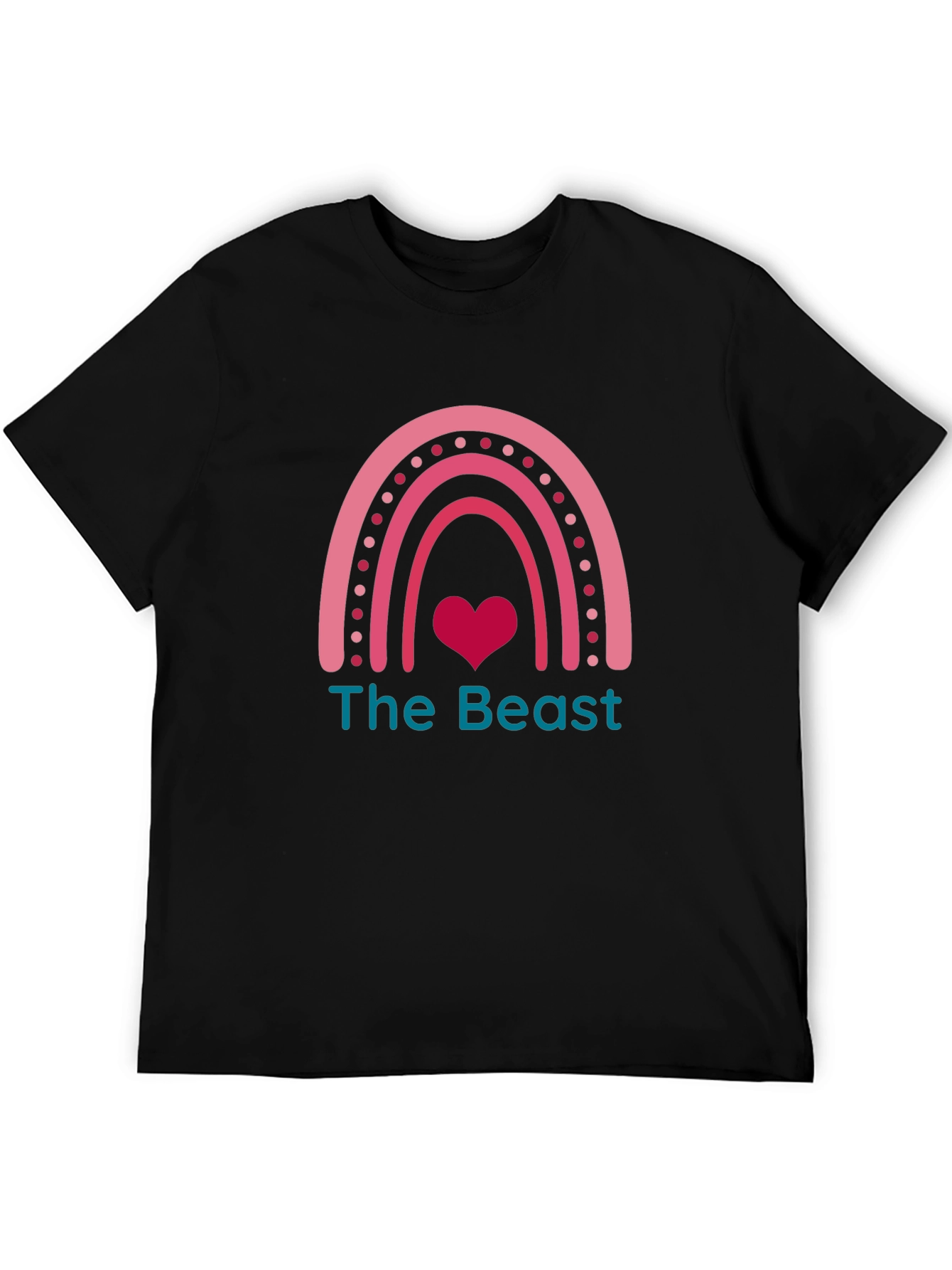 The Beast Valentine T-Shirt - Heart Rainbow Design