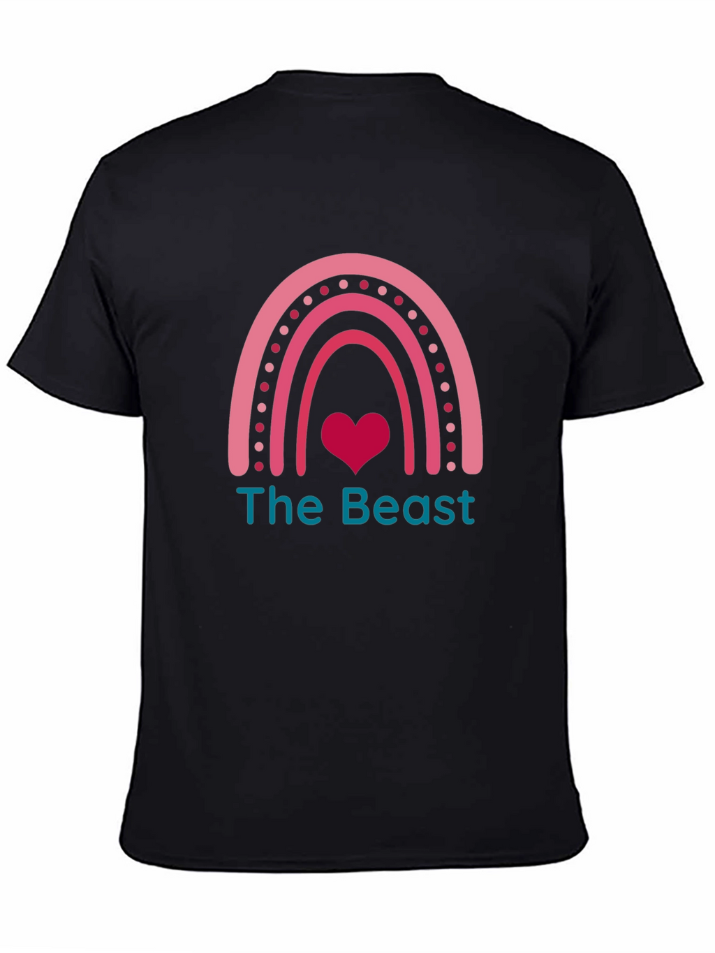 The Beast Valentine T-Shirt - Heart Rainbow Design