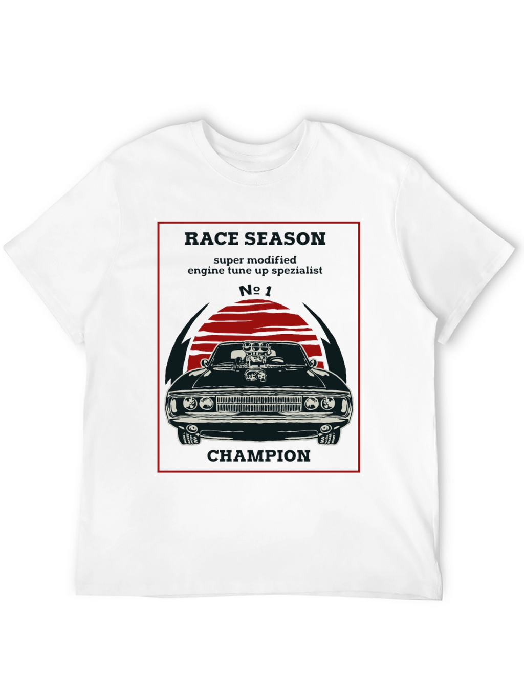 Muscle Car Champion Graphic Tee - Black