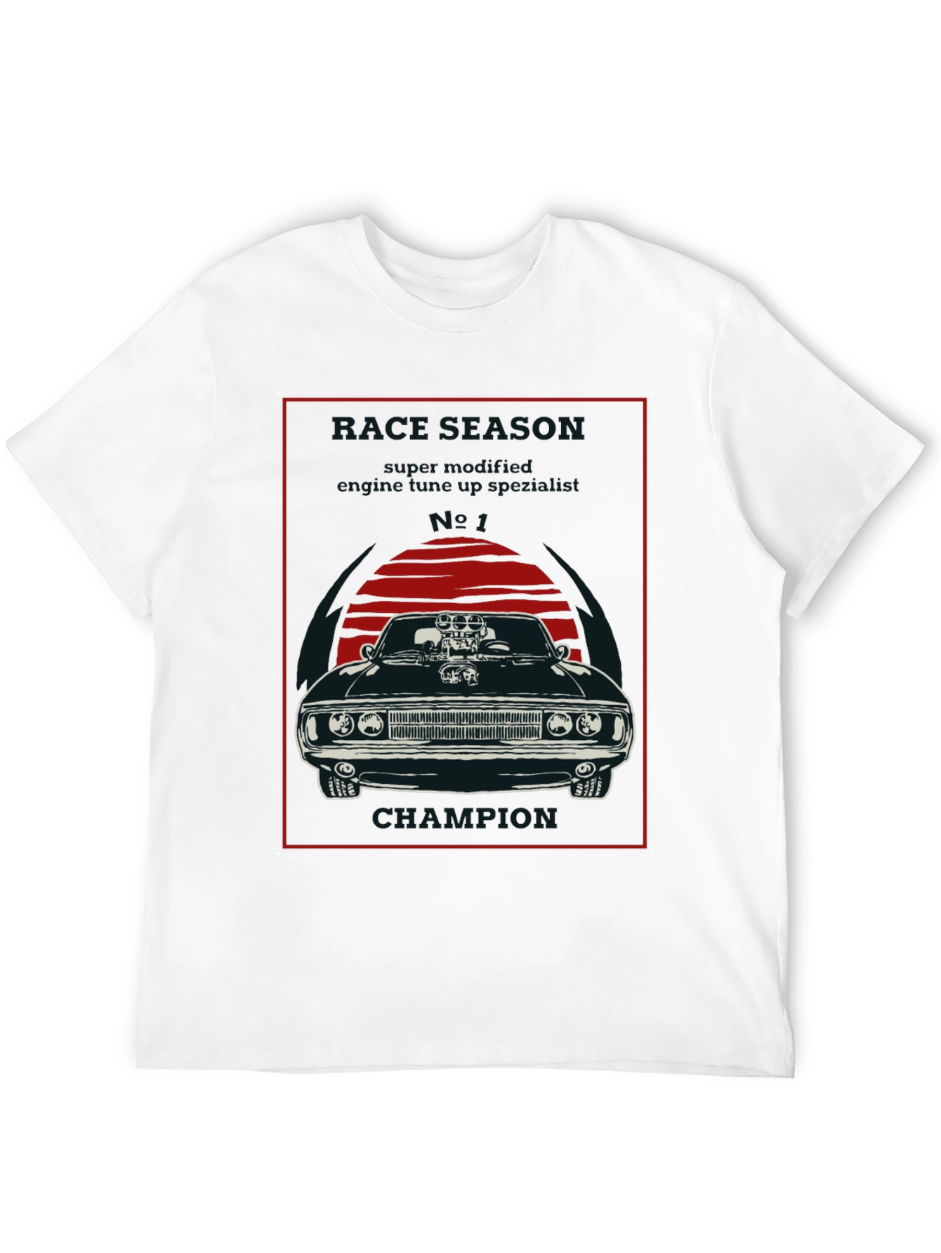 Muscle Car Champion Graphic Tee - Black
