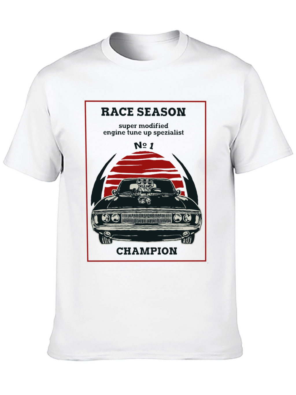 Muscle Car Champion Graphic Tee - Black