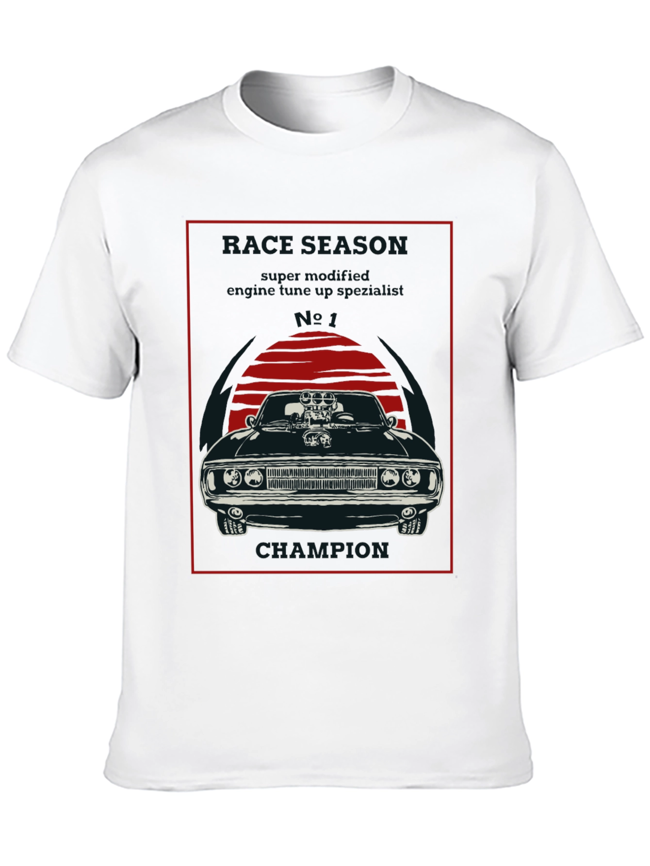 Muscle Car Champion Graphic Tee - Black