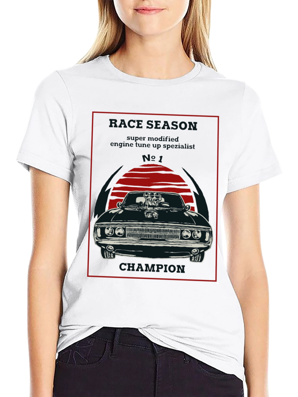 Muscle Car Champion Graphic Tee - Black