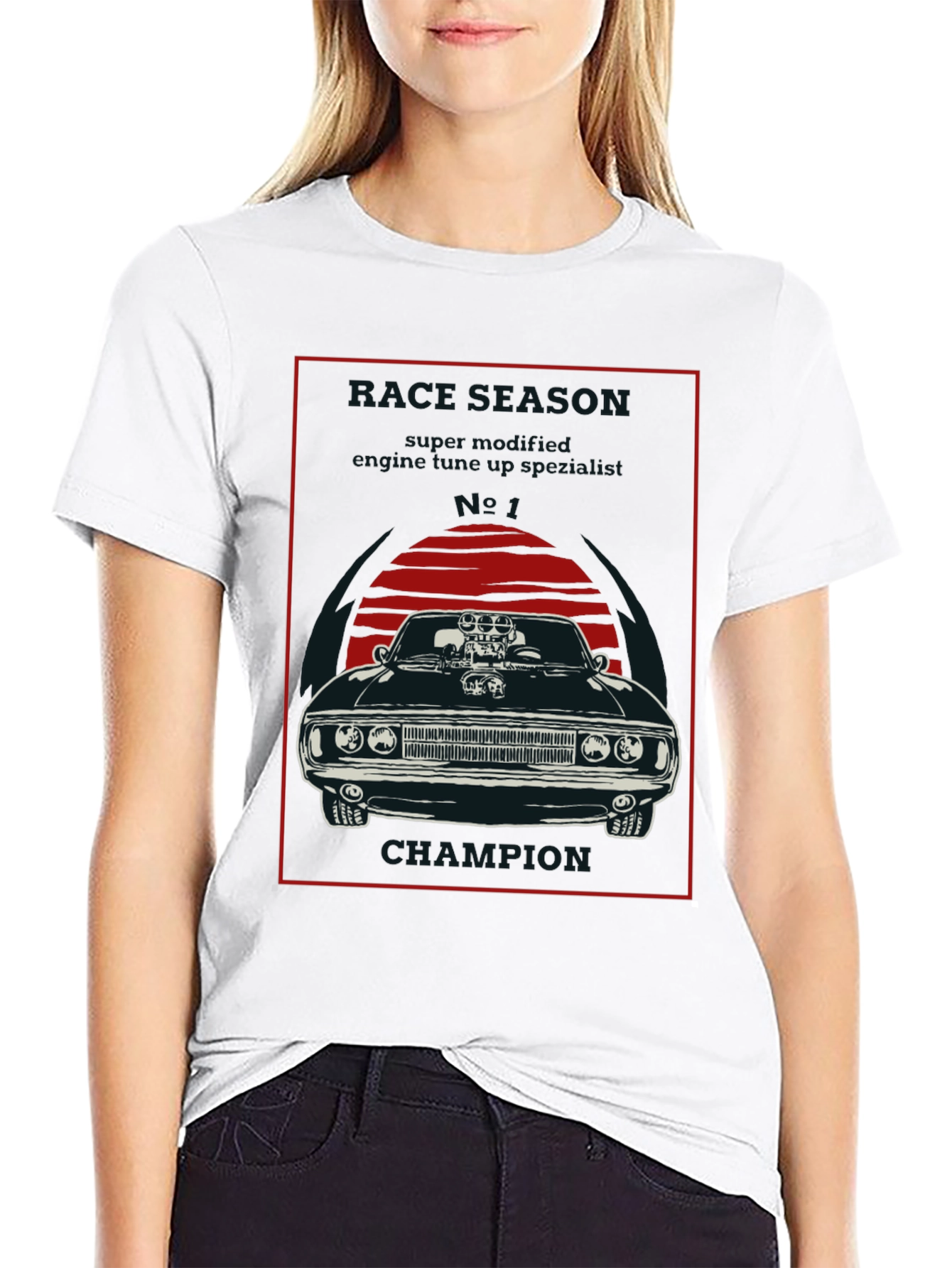 Muscle Car Champion Graphic Tee - Black