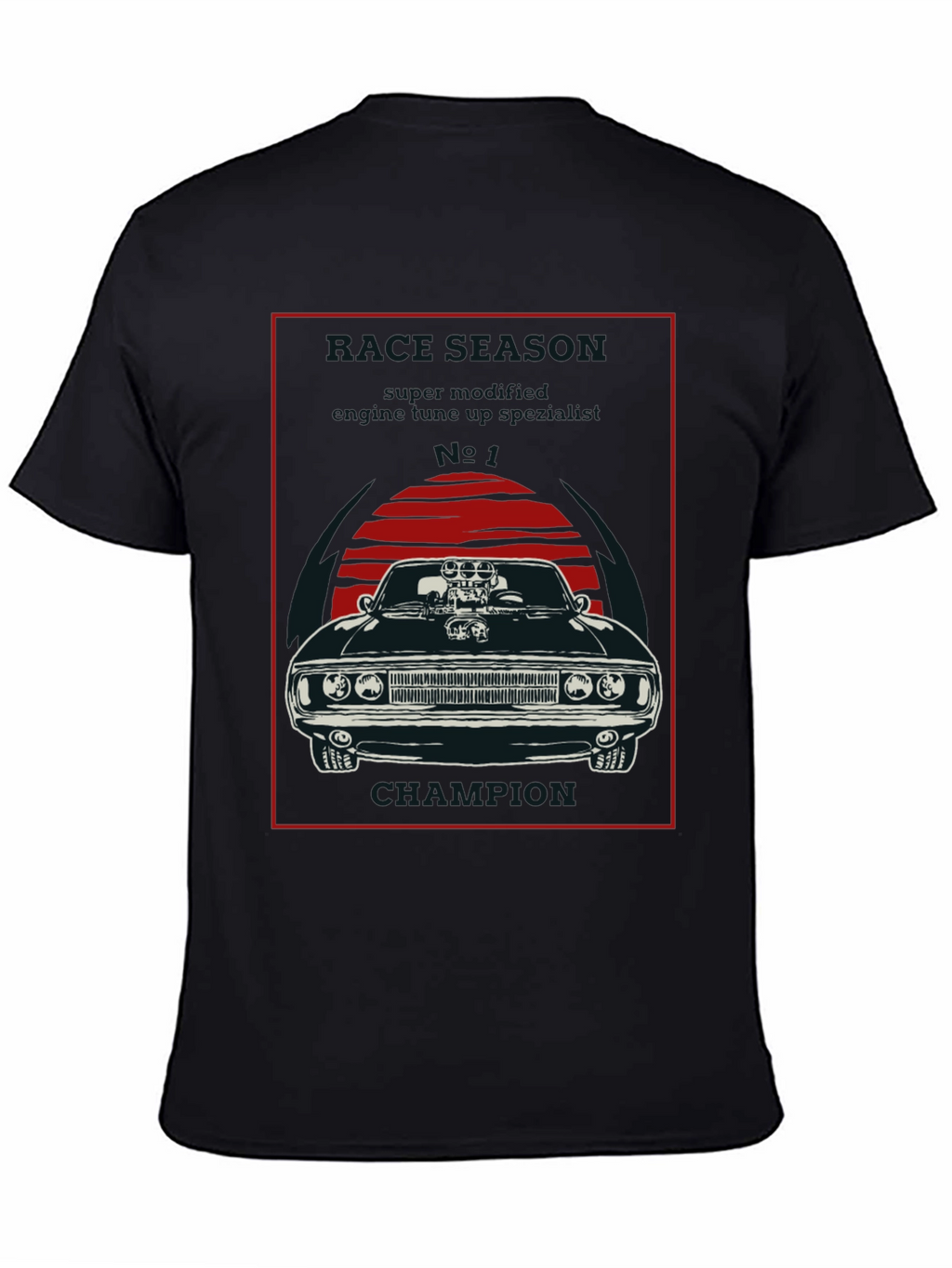 Muscle Car Champion Graphic Tee - Black