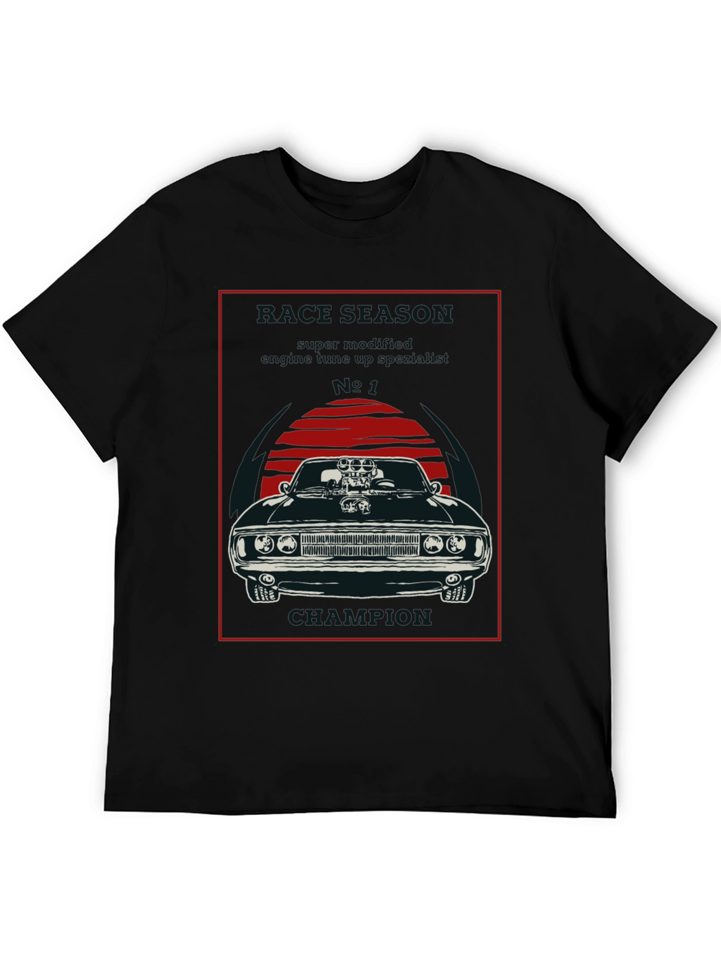 Muscle Car Champion Graphic Tee - Black
