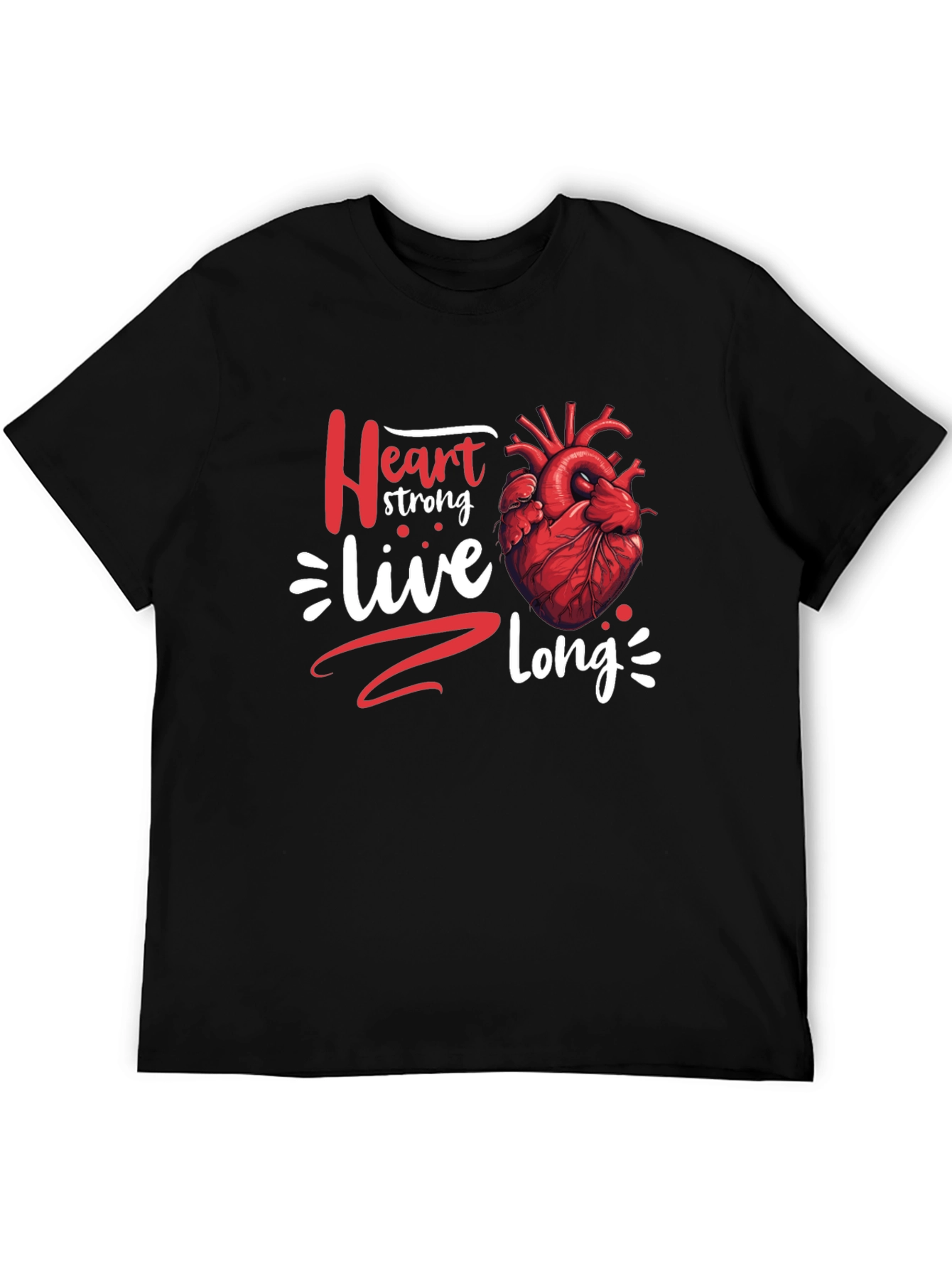 Heart Strong Live Long Graphic T-Shirt