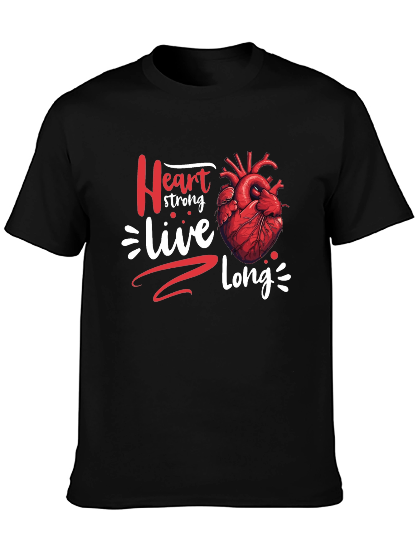 Heart Strong Live Long Graphic T-Shirt