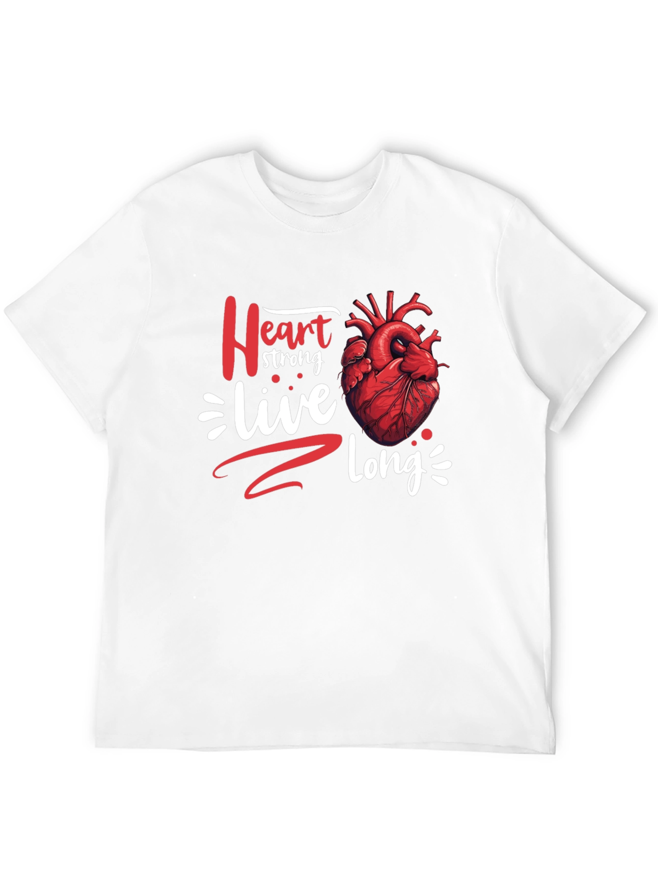 Heart Strong Live Long Graphic T-Shirt