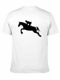 Equestrian Silhouette T-Shirt - Black Horse Rider Tee