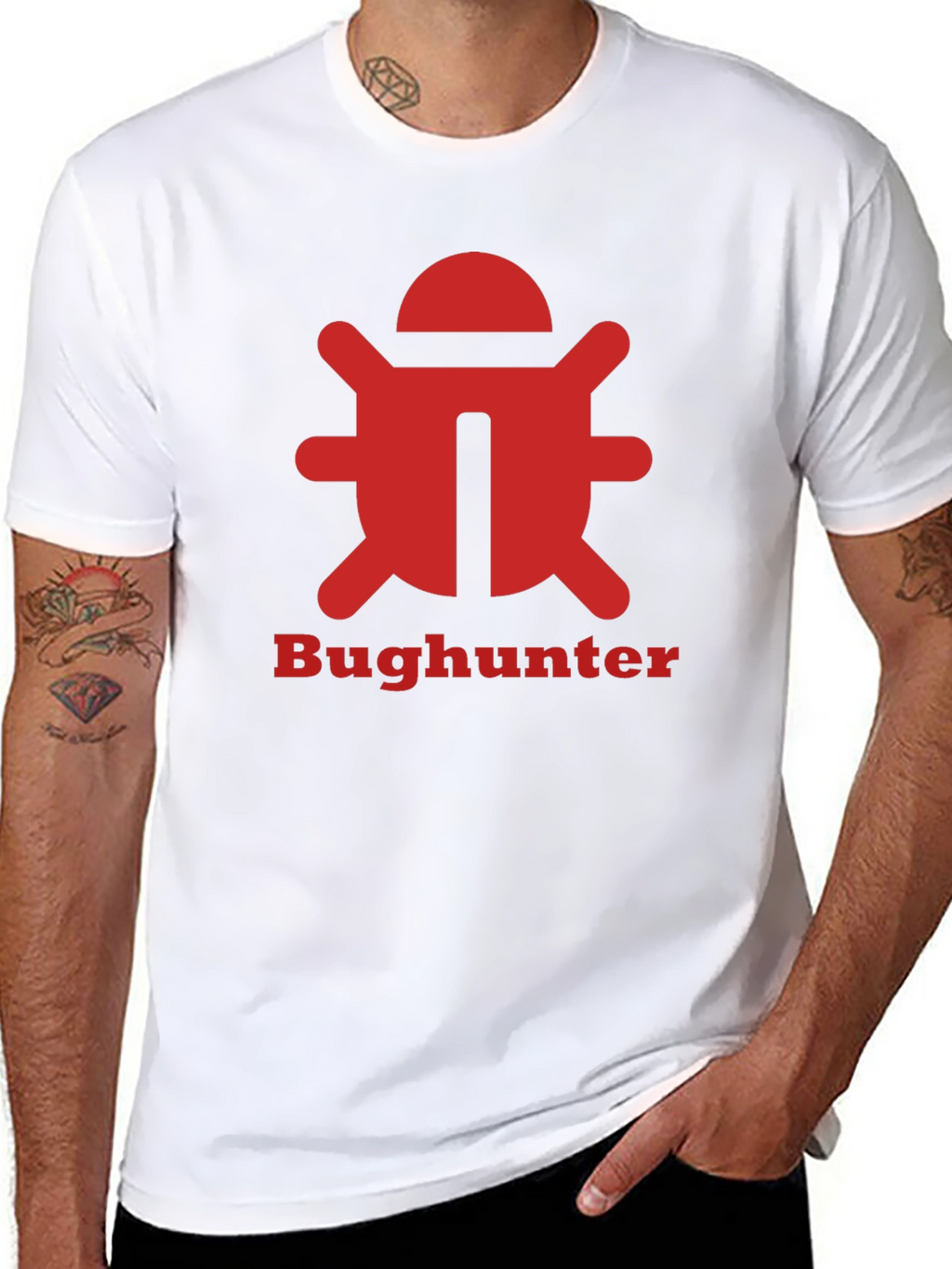 Bughunter Graphic Tee - Black Cotton T-Shirt