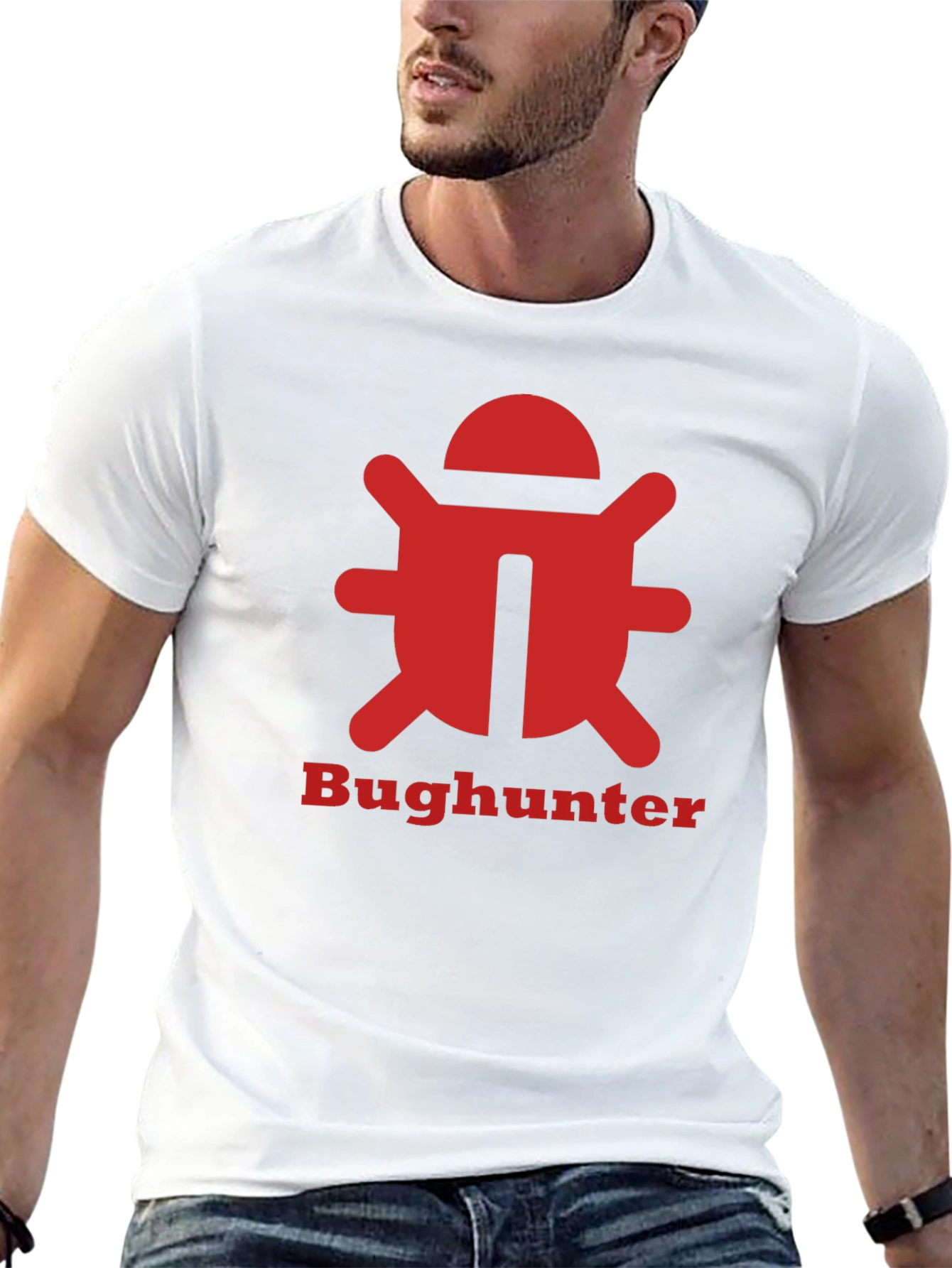 Bughunter Graphic Tee - Black Cotton T-Shirt