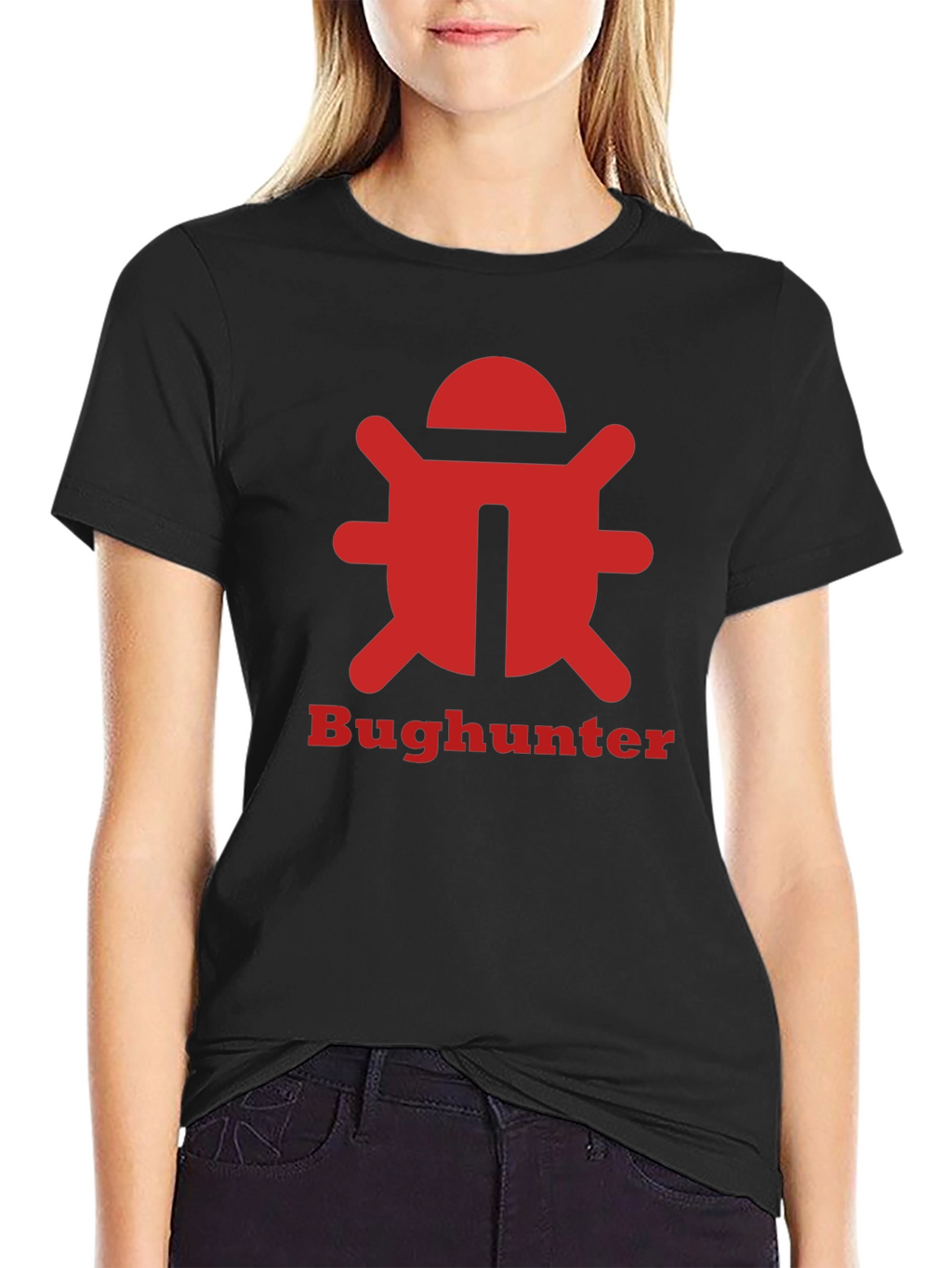 Bughunter Graphic Tee - Black Cotton T-Shirt