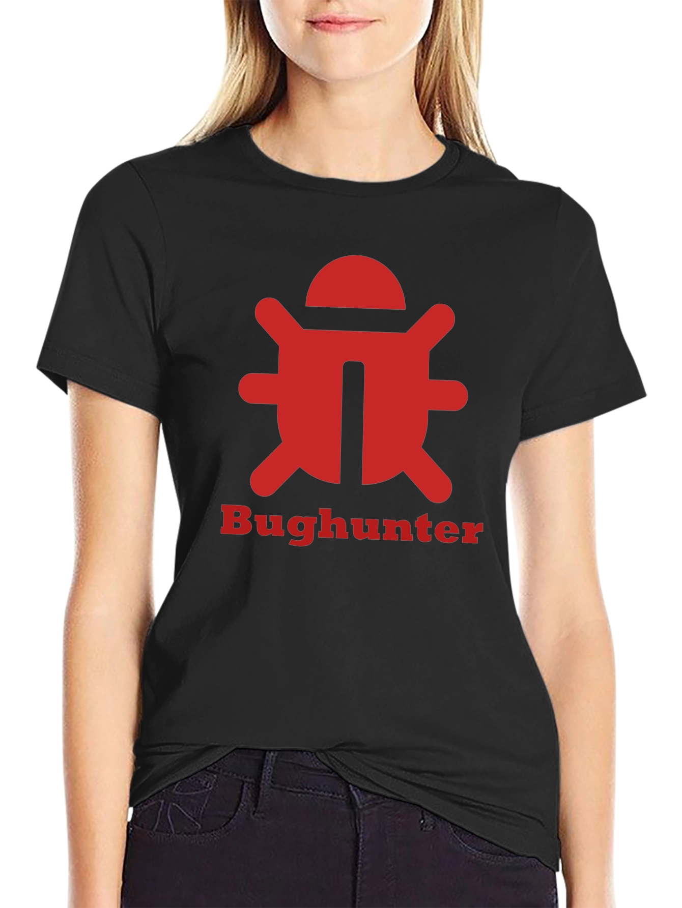 Bughunter Graphic Tee - Black Cotton T-Shirt
