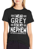 Grey Aphasia Awareness T-Shirt
