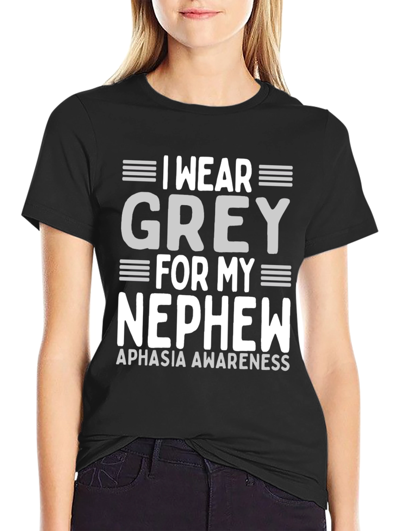 Grey Aphasia Awareness T-Shirt