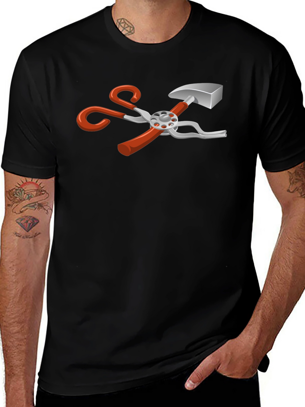 Novelty Tool Graphic Black T-Shirt