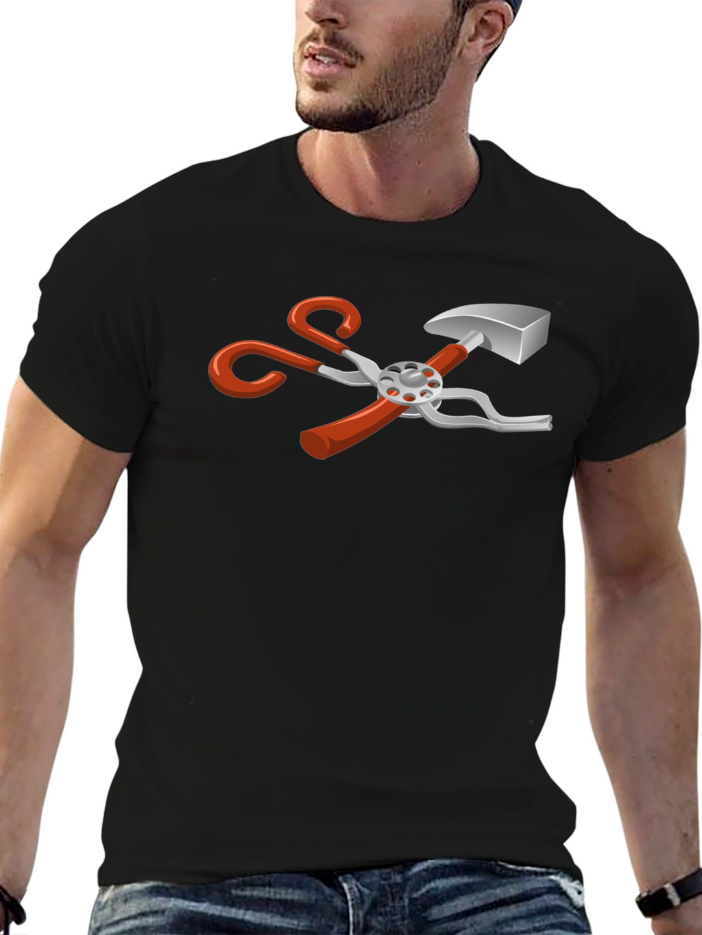 Novelty Tool Graphic Black T-Shirt