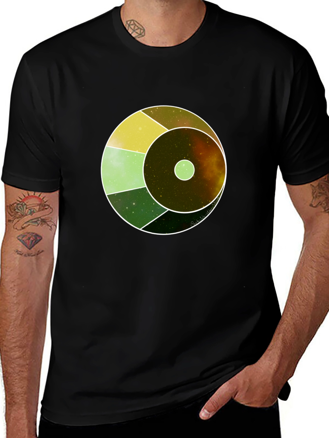 Cosmic Eye Graphic Tee - Black Cotton Blend