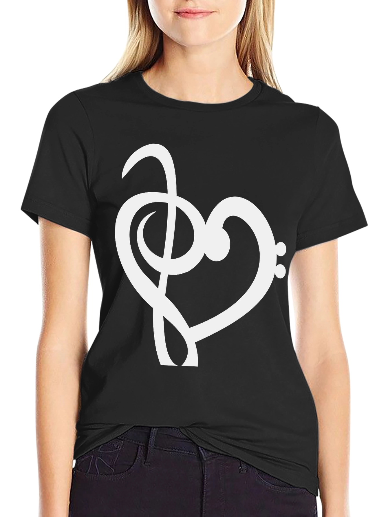 Musical Heart T-Shirt - Black