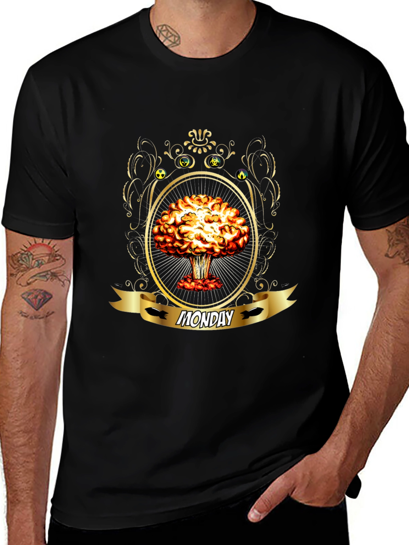 Monday Nuclear Explosion T-Shirt - Black