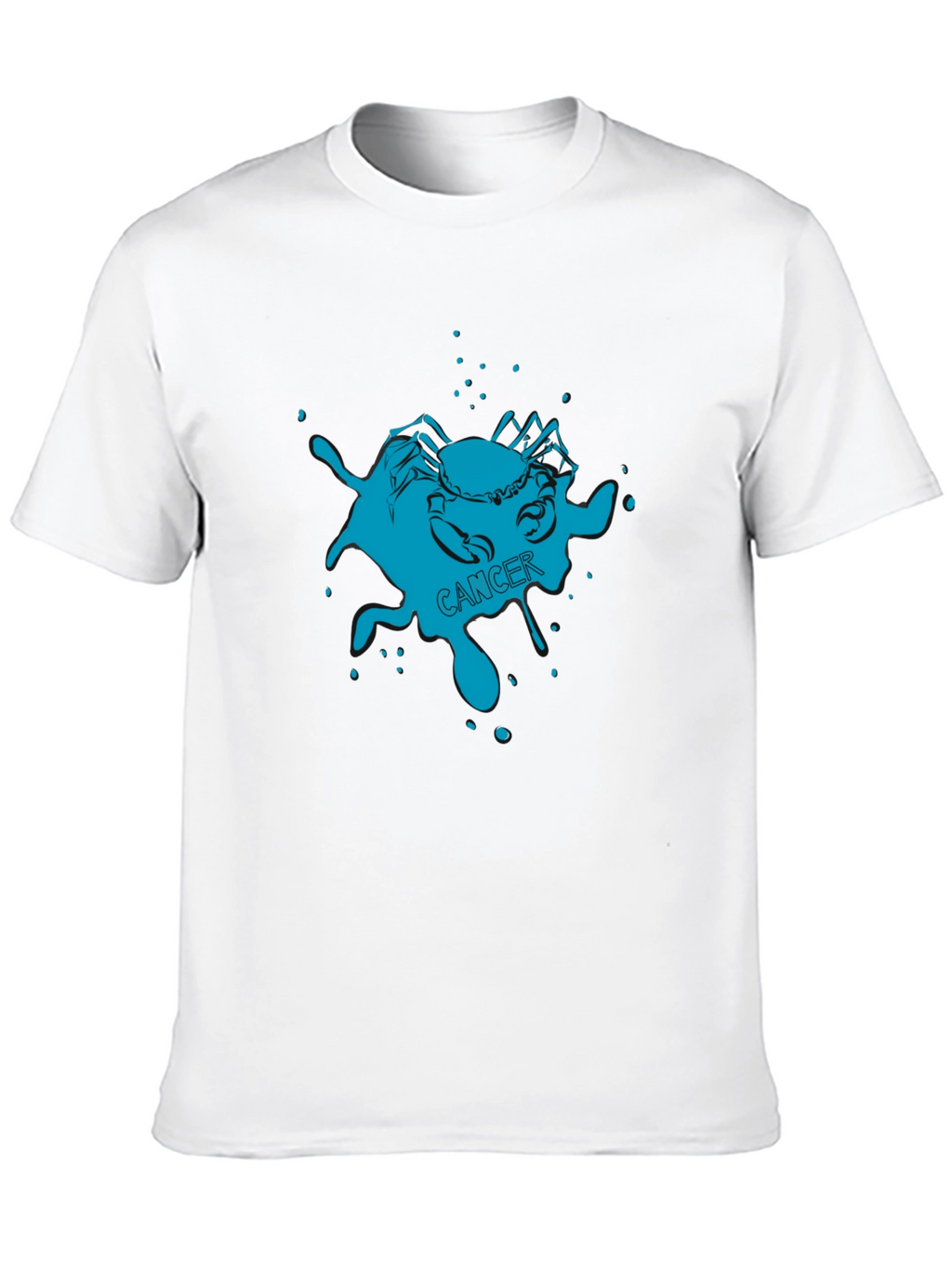 Cancer Zodiac T-Shirt - Black Graphic Tee