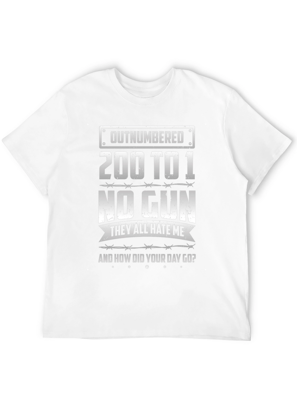 Outnumbered Graphic T-Shirt - Black Cotton Tee