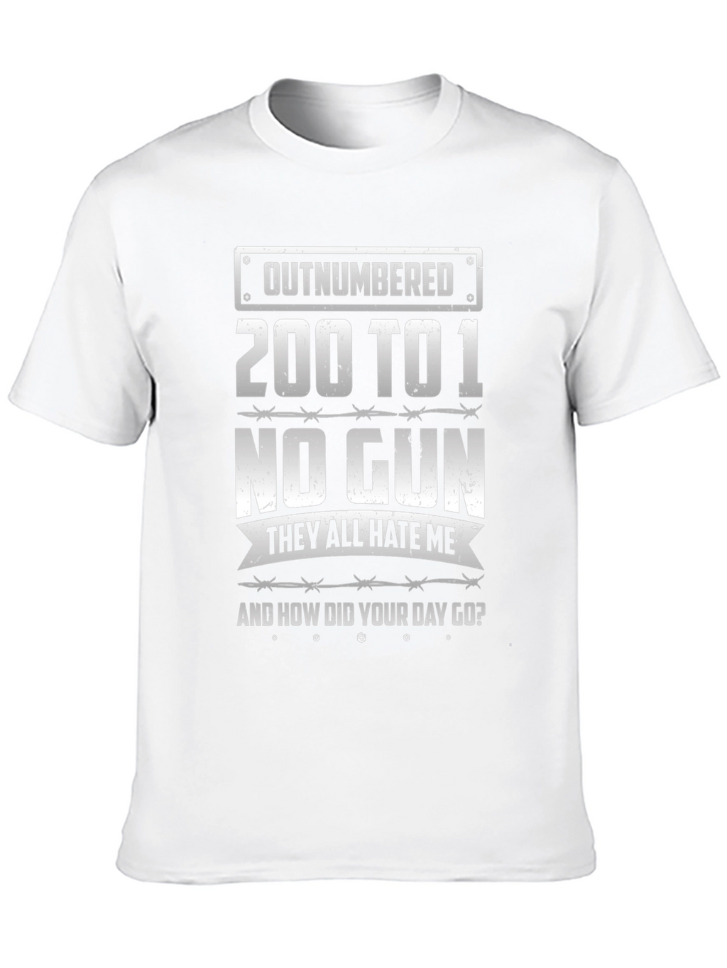 Outnumbered Graphic T-Shirt - Black Cotton Tee