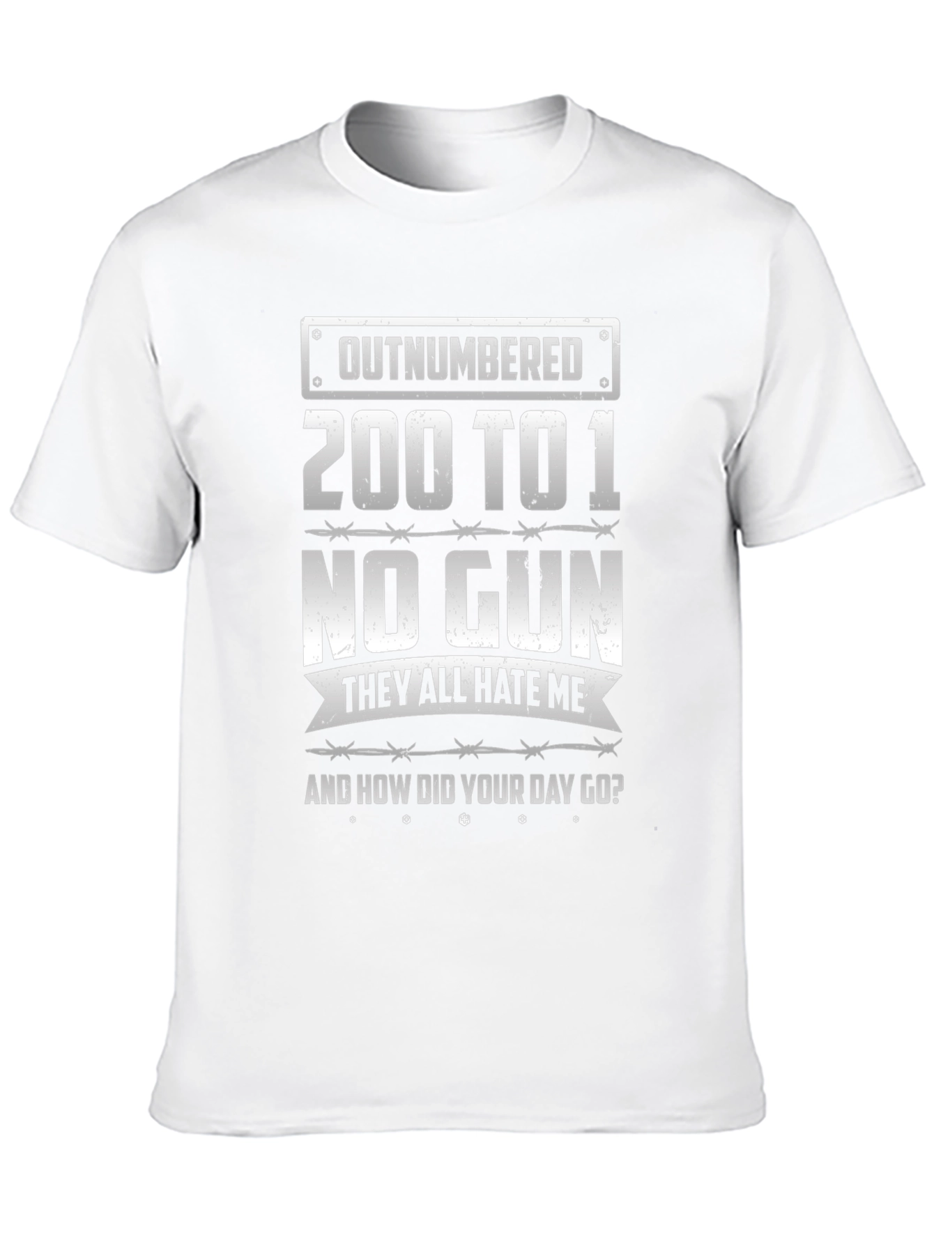 Outnumbered Graphic T-Shirt - Black Cotton Tee