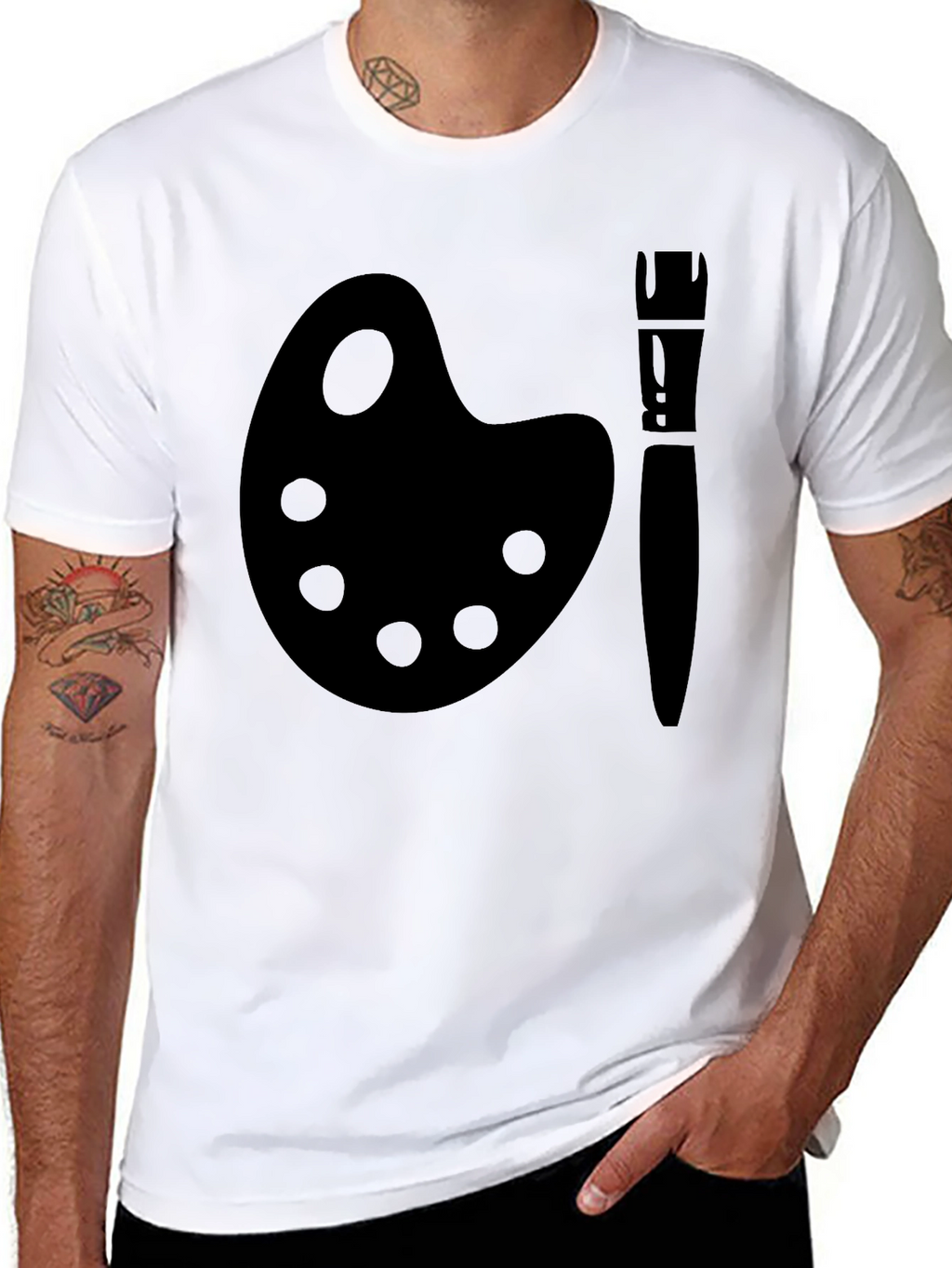 Artist Palette Graphic Tee - Black