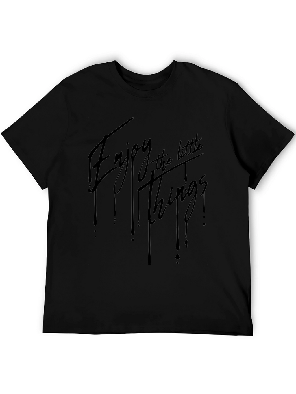 Enjoy the Little Things Black Graphic Tee