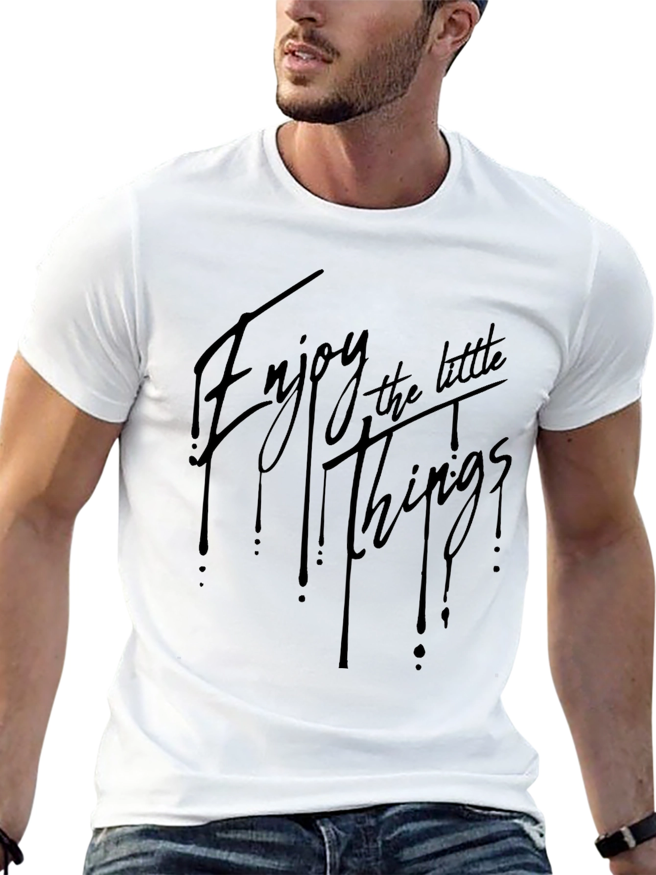 Enjoy the Little Things Black Graphic Tee
